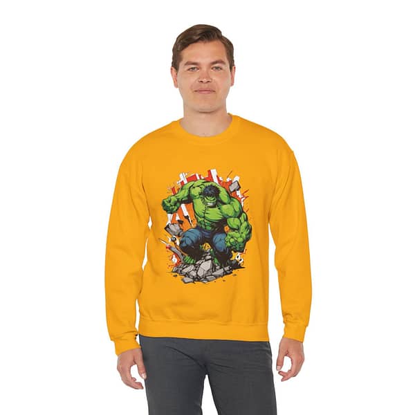 The Incredible Hulk Unisex Sweatshirt on cartoon clothings.