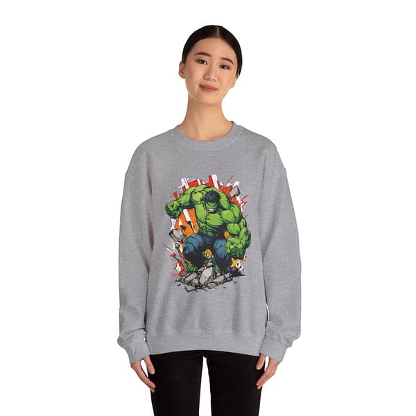 The Incredible Hulk Unisex Sweatshirt on cartoon clothings.