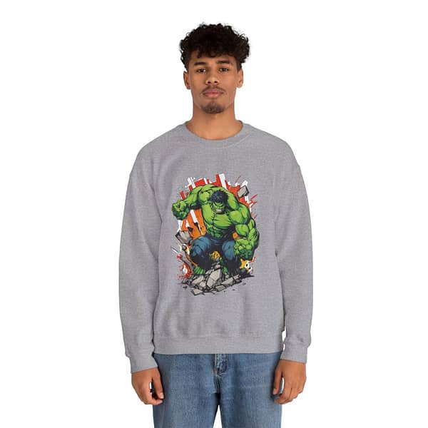 The Incredible Hulk Unisex Sweatshirt on cartoon clothings.