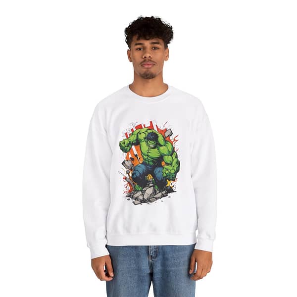 The Incredible Hulk Unisex Sweatshirt on cartoon clothings.