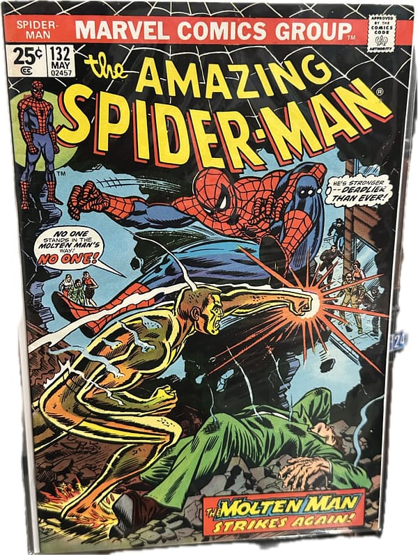 Buy Spiderman #132 year 1974 on cartoon clothings. Superman #132 Year 1974 is in excellent condition.